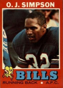 1971 Topps #260 O.J. Simpson Front