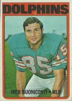 1972 Topps #43 Nick Buoniconti Front