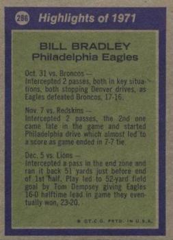 1972 Topps #286 Bill Bradley Back