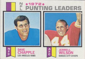 1973 Topps #6 1972 NFL Punting Leaders (Dave Chapple / Jerrel Wilson) Front