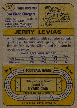 1974 Topps #457 Jerry LeVias Back