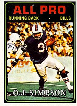 1974 Topps #130 O.J. Simpson Front