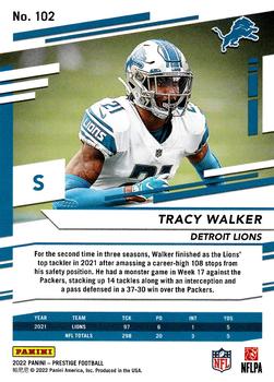 2022 Panini Prestige - Xtra Points Astral #102 Tracy Walker Back