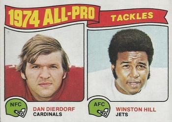 1975 Topps #206 1974 All-Pro Tackles (Dan Dierdorf / Winston Hill) Front