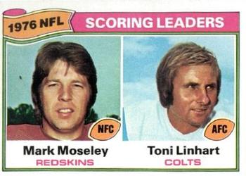 1977 Topps #4 1976 NFL Scoring Leaders (Mark Moseley / Toni Linhart) Front