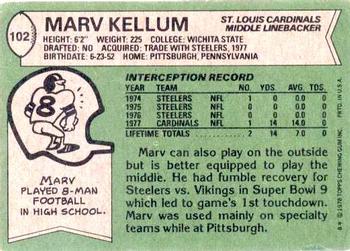 1978 Topps #102 Marv Kellum Back
