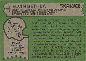 1978 Topps #127 Elvin Bethea Back