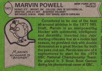 1978 Topps #141 Marvin Powell Back