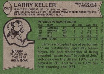 1978 Topps #247 Larry Keller Back