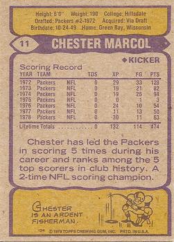 1979 Topps #11 Chester Marcol Back