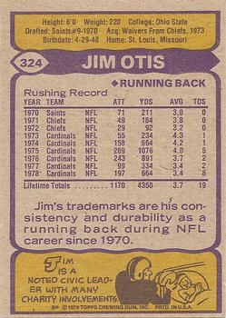 1979 Topps #324 Jim Otis Back