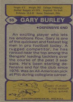1979 Topps #55 Gary Burley Back
