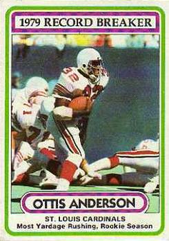 1980 Topps #1 Ottis Anderson Front