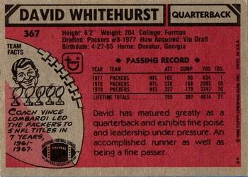 1980 Topps #367 David Whitehurst Back