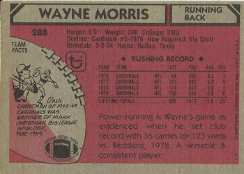 1980 Topps #288 Wayne Morris Back
