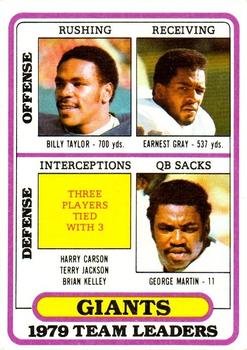 1980 Topps #94 Billy Taylor / Earnest Gray / George Martin Front