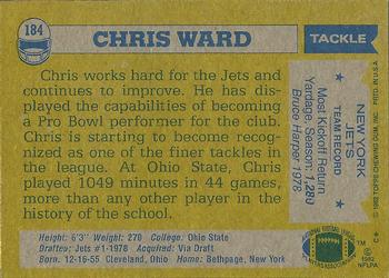 1982 Topps #184 Chris Ward Back