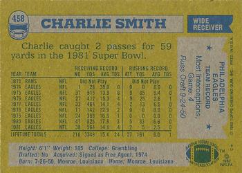 1982 Topps #458 Charlie Smith Back
