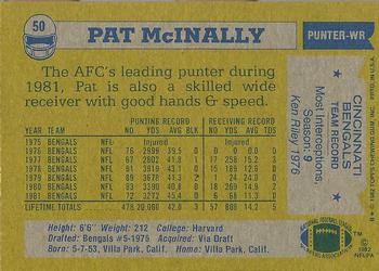 1982 Topps #50 Pat McInally Back