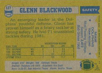 1982 Topps #127 Glenn Blackwood Back