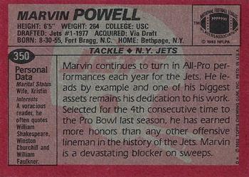 1983 Topps #350 Marvin Powell Back