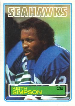 1983 Topps #390 Keith Simpson Front