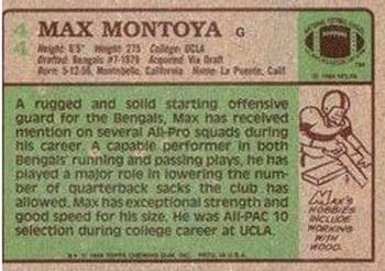 1984 Topps #44 Max Montoya Back