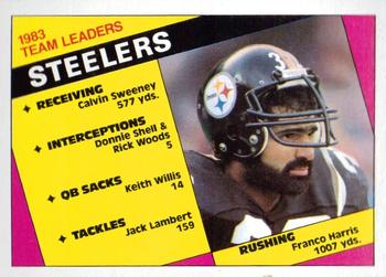1984 Topps #159 Steelers Team Leaders - Franco Harris Front