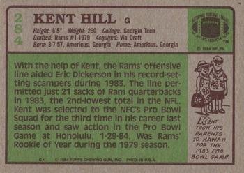 1984 Topps #284 Kent Hill Back
