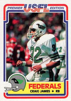 1984 Topps USFL #128 Craig James Front