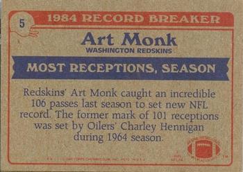 1985 Topps #5 Art Monk Back