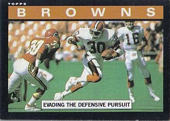 1985 Topps #221 Browns Team Leaders Front