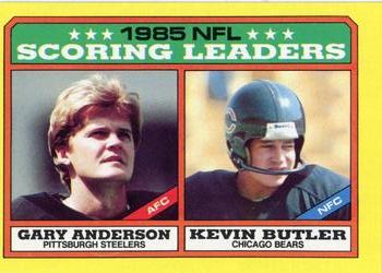 1986 Topps #228 Gary Anderson / Kevin Butler Front