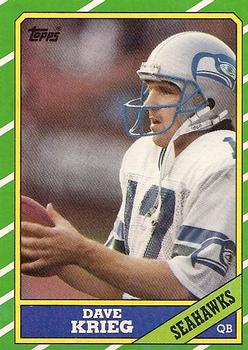1986 Topps #201 Dave Krieg Front