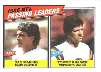 1987 Topps #227 Dan Marino / Tommy Kramer Front