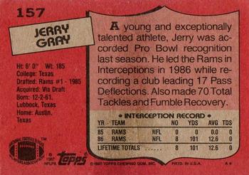 1987 Topps #157 Jerry Gray Back