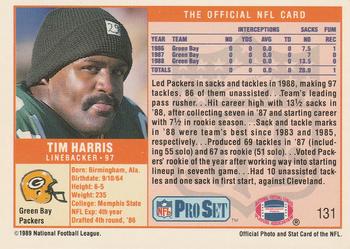 1989 Pro Set #131 Tim Harris Back