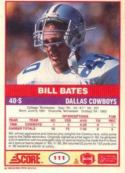 1989 Score #111 Bill Bates Back