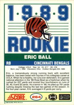 1989 Score #264 Eric Ball Back