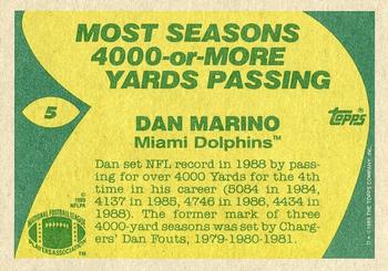 1989 Topps #5 Dan Marino Back