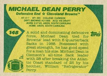 1989 Topps #148 Michael Dean Perry Back
