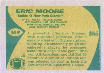 1989 Topps #169 Eric Moore Back
