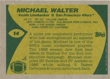 1989 Topps #14 Michael Walter Back
