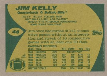 1989 Topps #46 Jim Kelly Back