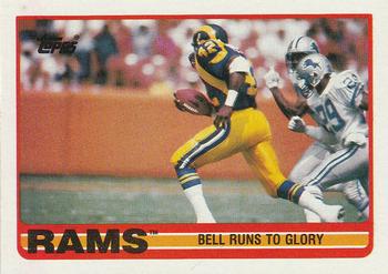 1989 Topps #122 Rams Team Leaders (Bell Runs to Glory) Front