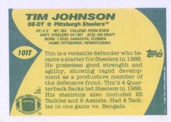 1989 Topps Traded #101T Tim Johnson Back