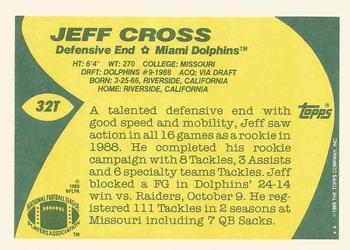 1989 Topps Traded #32T Jeff Cross Back
