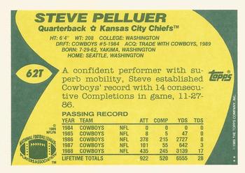 1989 Topps Traded #62T Steve Pelluer Back