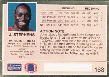 1990 Action Packed #168 John Stephens Back