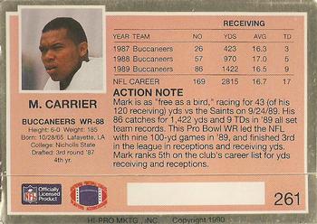 1990 Action Packed #261 Mark Carrier Back